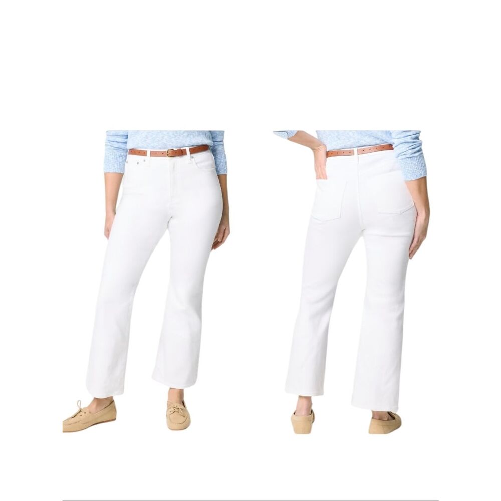 NWT J. Crew Curvy Ankle Flare Jeans White Size 35